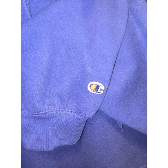 Champion Powerblend Men's Hoodie Script Logo Royal Blue SZ: 3XL - Picture 4 of 7